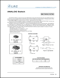 MC74VHC1GT66DTT3 datasheet: ANALOG switch MC74VHC1GT66DTT3