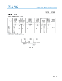 SF26 datasheet: 400 V, 2 A, super fast diode SF26