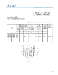 RBV402G datasheet: 200 V, 4 A, bridge rectifier RBV402G