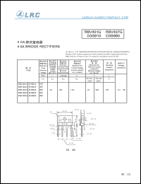 RBV406G datasheet: 600 V, 4 A, bridge rectifier RBV406G