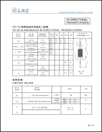 DB-3 datasheet: 2 A, glass-sealed BI-directional trigger diode DB-3