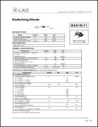 BAS16LT1 datasheet: 75 V, 200 mA, switching diode BAS16LT1