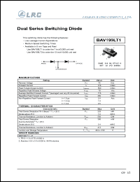 BAV199LT1 datasheet: 70 V, 215 mA,  dual switching diode BAV199LT1