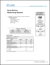 BAV99WT1 datasheet: 70 V, 215 mA,  dual serise switching diode BAV99WT1