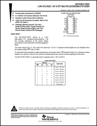 SN74CBTLV3251DR datasheet:  LOW-VOLTAGE 1-OF-8 FET MULTIPLEXER/DEMULTIPLEXER SN74CBTLV3251DR