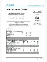 BAT54WT1 datasheet: 30 V,  schottky barrier diode BAT54WT1