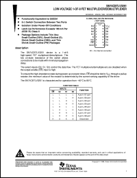 SN74CBTLV3251PWR datasheet:  LOW-VOLTAGE 1-OF-8 FET MULTIPLEXER/DEMULTIPLEXER SN74CBTLV3251PWR