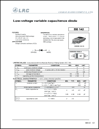 BB142 datasheet: 6 V, low-voltage variable capacitance diode BB142