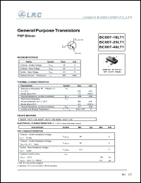 BC807-16LT1 datasheet: 45 V, general purpose transistor BC807-16LT1