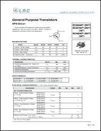 BC848BWT1 datasheet: 30 V, general purpose transistor BC848BWT1