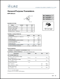 BCW60BLT1 datasheet: 32 V, general purpose transistor BCW60BLT1