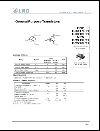 BCX17LT1 datasheet: 45 V, PNP general purpose transistor BCX17LT1