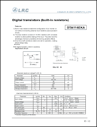 DTA114EKA datasheet: 50 V, digital transistor DTA114EKA