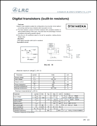 DTA144EKA datasheet: 50 V, digital transistor DTA144EKA