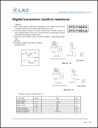 DTC114EKA datasheet: 50 V, digital transistor DTC114EKA