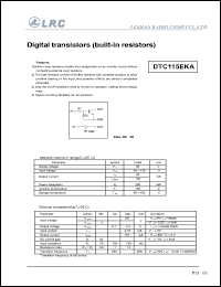DTC115EKA datasheet: 50 V, digital transistor DTC115EKA