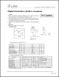 DTC124EKA datasheet: 50 V, digital transistor DTC124EKA