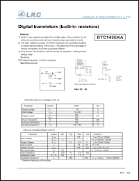 DTC143EKA datasheet: 50 V, digital transistor DTC143EKA