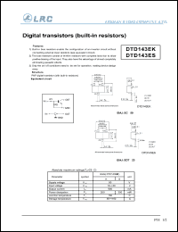 DTD143ES datasheet: 50 V, digital transistor DTD143ES