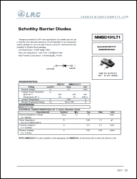 MMBD101LT1 datasheet: 7 V, schottky barrier diode MMBD101LT1