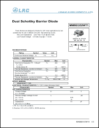 MMBD352WT1 datasheet: 7 V, dual schottky barrier diode MMBD352WT1