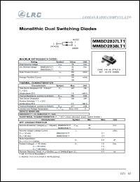 MMBD2837LT1 datasheet: 30 V, monolithic dual switching diode MMBD2837LT1