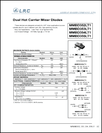 MMBD353LT1 datasheet: 7 V, dual hot carrier mixer diode MMBD353LT1