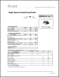 MMBD914LT1 datasheet: 100 V, high-speed switching diode MMBD914LT1