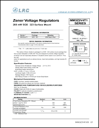 MM3Z30T1 datasheet: 30 V, 2 mA, 200 mW, zener voltage regulator MM3Z30T1