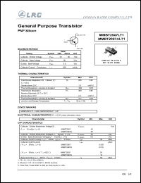 MMBT2907ALT1 datasheet: 60 V, general purpose transistor MMBT2907ALT1