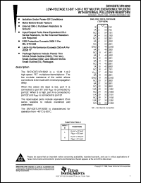 SN74CBTLVR16292DL datasheet:  LOW-VOLTAGE 12-BIT 1-OF-2 FET MULTIPLEXER/DEMULTIPLEXER WITH INTERNAL PULLDOWN RESISTORS SN74CBTLVR16292DL