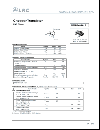 MMBT404ALT1 datasheet: 35 V, chopper transistor MMBT404ALT1