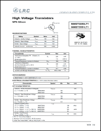 MMBT5550LT1 datasheet: 140 V, high voltage transistor MMBT5550LT1