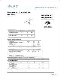 MMBTA64LT1 datasheet: 30 V, darlington transistor MMBTA64LT1