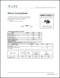 MMBV105GLT1 datasheet: 30 V, silicon tuning diode MMBV105GLT1