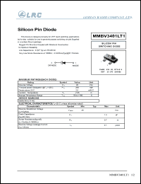 MMBV3401LT1 datasheet: 20 V, silicon pin diode MMBV3401LT1