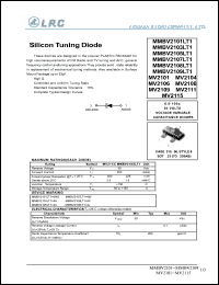 MMBV2101LT1 datasheet: 30 V, silicon tuning diode MMBV2101LT1