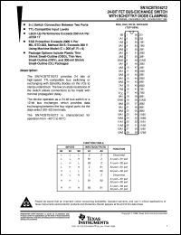 SN74CBTS16212DL datasheet:  24-BIT FET BUS-EXCHANGE SWITCH WITH SCHOTTKY DIODE CLAMPING SN74CBTS16212DL