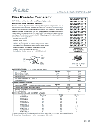 MUN2232RT1 datasheet: 50 V, bias resistor transistor MUN2232RT1