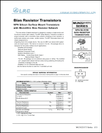 MUN2112T1 datasheet: 50 V, bias resistor transistor MUN2112T1