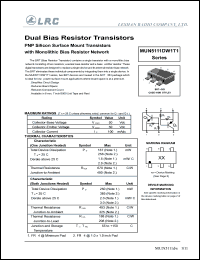 MUN5113D1WT1 datasheet: 50 V, dual bias resistor transistor MUN5113D1WT1