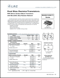 MUN5214DW1T1 datasheet: 50 V, dual bias resistor transistor MUN5214DW1T1