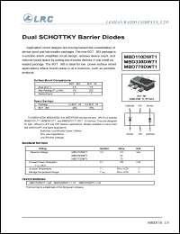 BBD110DWT1 datasheet: 7 V, dual schottky barrier diode BBD110DWT1