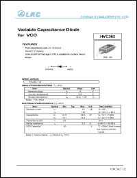 HVC362 datasheet: 15 V,  variable capacitance diode HVC362