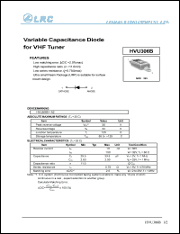 HVU306B datasheet: 35 V,  variable capacitance diode HVU306B