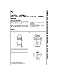 5962-9217601M2A datasheet: Quiet Series Octal Buffer/Line Driver w/TRI-STATE Outputs 5962-9217601M2A