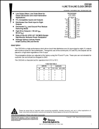 CDC340DW datasheet:  1-TO-8 CLOCK DRIVER WITH TIGHT AC SPECIFICATION CDC340DW