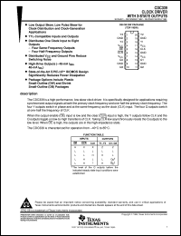 CDC339DBR datasheet:  1-TO-8 (4 SAME FREQUENCY, 4 DIVIDE-BY-2) CLOCK DRIVER WITH CLEAR CDC339DBR