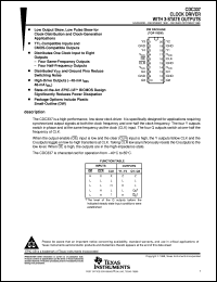 CDC337DW datasheet:  1-TO-8 (4 SAME FREQUENCY, 4 DIVIDE-BY-2) CLOCK DRIVER WITH CLEAR CDC337DW