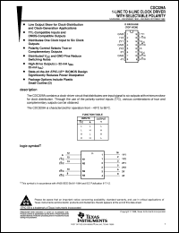 CDC329AD datasheet:  1-TO-6 CLOCK DRIVER WITH SELECTABLE POLARITY CDC329AD